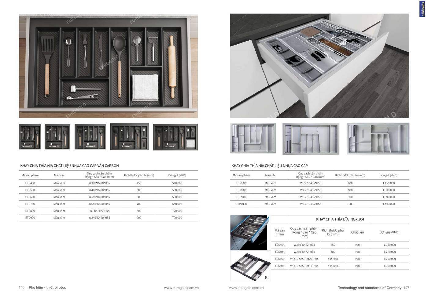 Phụ kiện nhà bếp EUROGOLD Catalogue và Bảng giá mới nhất Bình Dương /Page 74